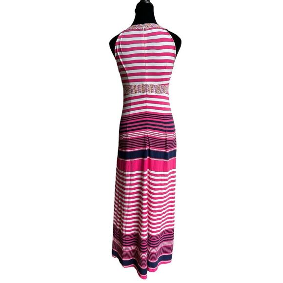 J. McLaughlin Pink Striped Maxi Dress in Catalina Cloth with Stretch Size XS - Picture 5 of 6